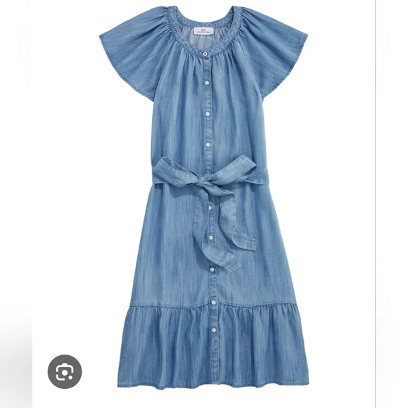 white christmas dresses Bodega Denim Mini Dress Medium main image 1